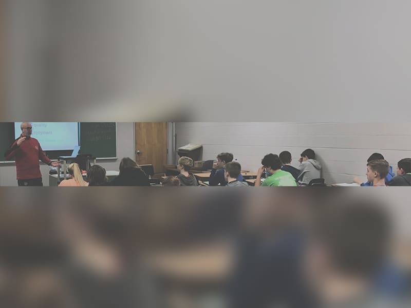 New referees in a classroom training session