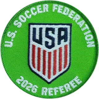 2026 U.S. Soccer Federation Referee badge — youth (green)