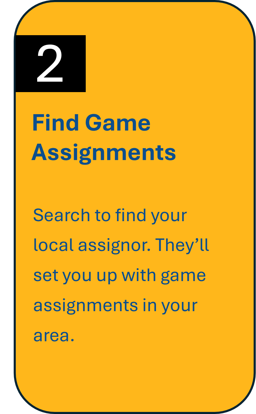 A yellow and black background with the words " find game assignments ".